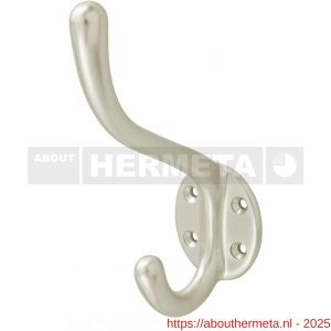Hermeta 0010 garderobe hoed- en jashaak enkel nieuw zilver - R20100734 - afbeelding 1