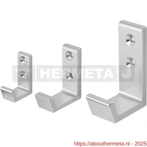 Hermeta 0555 jas- en handdoekhaak naturel EAN sticker - R20100662 - afbeelding 3