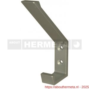 Hermeta 0138 garderobe hoed- en jashaak enkel nieuw zilver EAN sticker - R20100754 - afbeelding 1