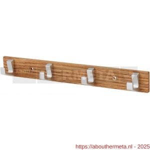 Hermeta 0654 handdoekrek 4 haaks hout-aluminium - R20100696 - afbeelding 1