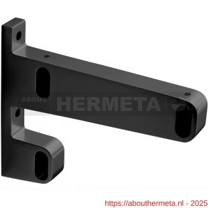Hermeta 1091 garderobebuis steun eind rechts Gardelux 1 type 6 mat zwart - R20101572 - afbeelding 1