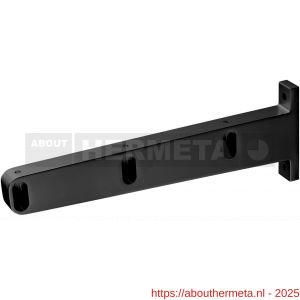 Hermeta 1110 garderobebuis steun eind links Gardelux 1 type 7A mat zwart - R20101582 - afbeelding 1