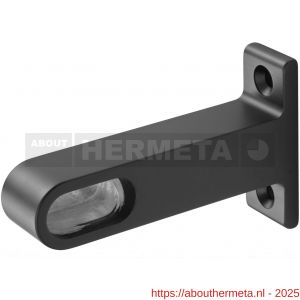 Hermeta 1190 garderobebuis plafondbevestiging steun eind Gardelux 1 mat zwart - R20101479 - afbeelding 1