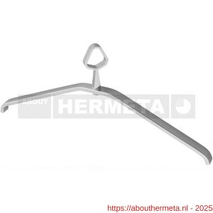 Hermeta 1266 garderobe kledinghanger Gardelux 1 niet uitneembaar draaibaar naturel - R20100645 - afbeelding 1
