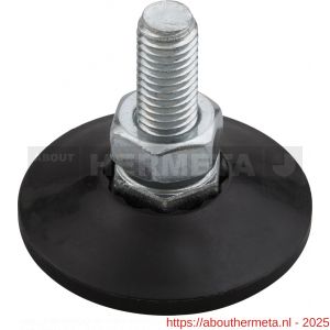 Hermeta 1366 garderobe bouwprofiel stelvoet M10 zwart - R20100069 - afbeelding 1