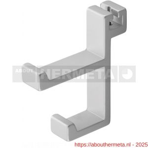 Hermeta 2085 garderobebuis jashaak dubbel Gardelux 2 mat naturel - R20100421 - afbeelding 1