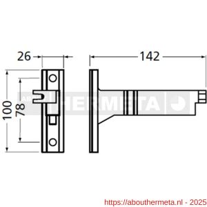 Hermeta 2091 garderobebuis steun Gardelux 2 zwart - R20101828 - afbeelding 2