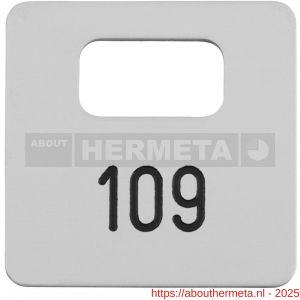 Hermeta 2100 garderobe nummerplaatje Gardelux 2 voor bezoeker mat naturel - R20101385 - afbeelding 1