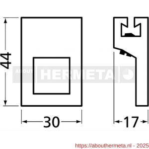 Hermeta 2111 garderobe inhaakoog vast Gardelux 2 zwart - R20100563 - afbeelding 2
