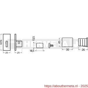 Hermeta 2165 garderobe eindstop voor profiel 2005 zwart - R20101835 - afbeelding 2