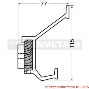 Hermeta 2682 wand garderobe kapstok serie A 5-haaks hout winkelverpakking - R20100621 - afbeelding 2