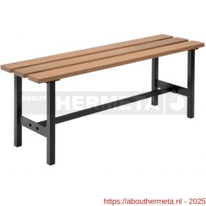 Hermeta 3020 zitbank Gardelux type 3 115 cm houten zitting zwart - R20101337 - afbeelding 1