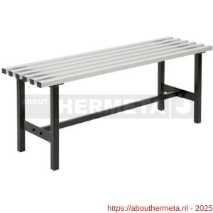 Hermeta 3022 zitbank Gardelux type 3 115 cm aluminium zitting zwart - R20101325 - afbeelding 1