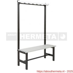 Hermeta 3027 zitbank Gardelux type 5 115 cm aluminium zitting zwart - R20101327 - afbeelding 1