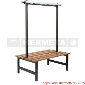 Hermeta 3030 zitbank Gardelux type 6 115 cm houten zitting zwart - R20101341 - afbeelding 1