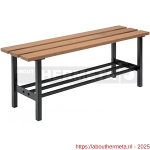 Hermeta 3080 zitbank Gardelux type 3 115 cm houten zitting met schoenenrek zwart - R20101343 - afbeelding 1