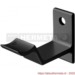Hermeta 3543 leuninghouder holzadel stokschroef mat zwart - R20101495 - afbeelding 1
