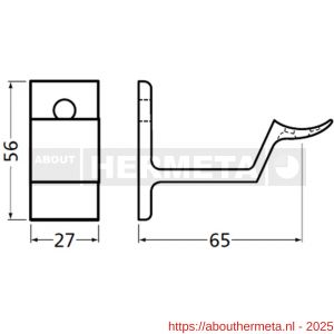 Hermeta 3543 leuninghouder holzadel stokschroef mat naturel - R20100895 - afbeelding 2
