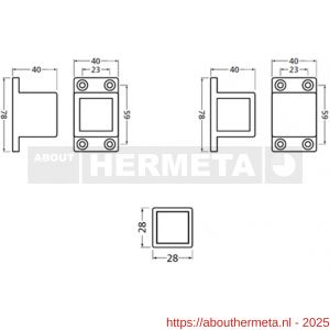 Hermeta 3650 koker doorvalbeveiliging 28x28x3,5 mm aluminium wit per meter - R20100071 - afbeelding 2