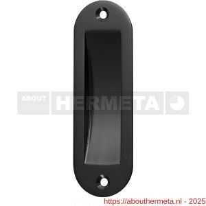Hermeta 4560 schuifdeurkom 120x40 mm ovaal zwart - R20101744 - afbeelding 1