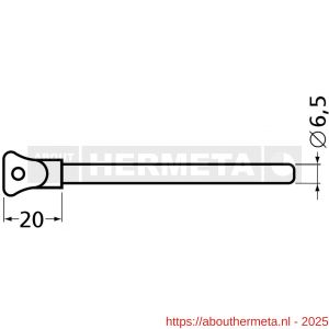 Hermeta 4566 raampen met ketting blank EAN sticker - R20100210 - afbeelding 2