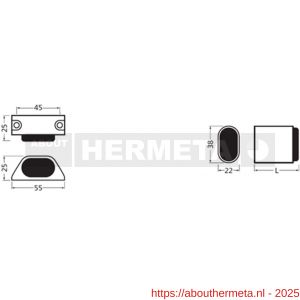 Hermeta 4709 losse buffer ovaal zwart - R20101918 - afbeelding 2