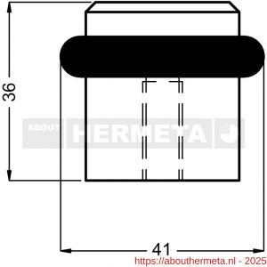 Hermeta 4735 deurbuffer vloer mat zwart - R20101969 - afbeelding 1