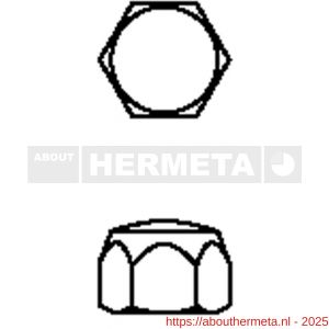 Hermeta 5855 dopmoer M6 nieuw zilver - R20100007 - afbeelding 2