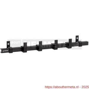 Hermeta GA7444 wand garderobe Gardelux Anna 4 haaks mat zwart - R20102019 - afbeelding 1
