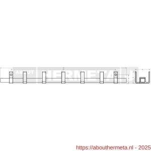 Hermeta GA7595 wand garderobe Gardelux Anna 5 haaks mat zwart - R20102023 - afbeelding 2