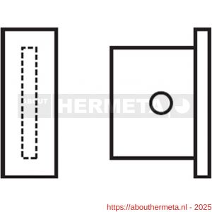 Hermeta 2655 garderobelijst eindstop lijst 2650 mat naturel - R20100360 - afbeelding 2