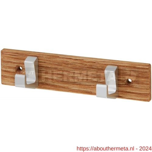 Hermeta 0652 handdoekrek 2-haaks hout-aluminium - R20100677 - afbeelding 1