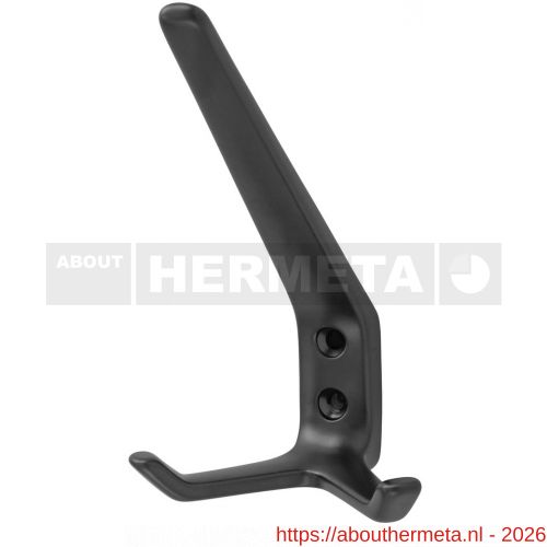 Hermeta 0032 garderobe hoed- en jashaak dubbel zwart EAN sticker - R20101375 - afbeelding 1