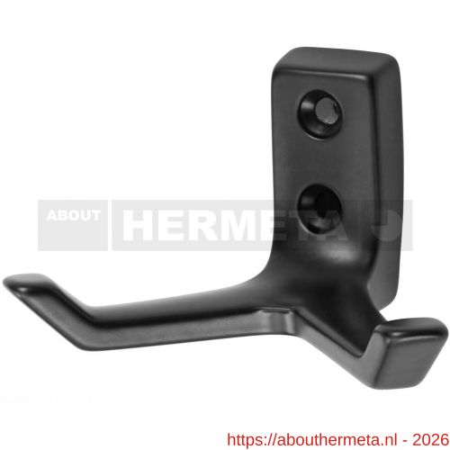 Hermeta 0033 garderobe jashaak dubbel zwart - R20101376 - afbeelding 1