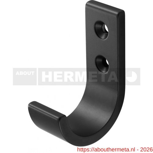 Hermeta 0111 garderobe jashaak enkel mat zwart - R20101407 - afbeelding 1