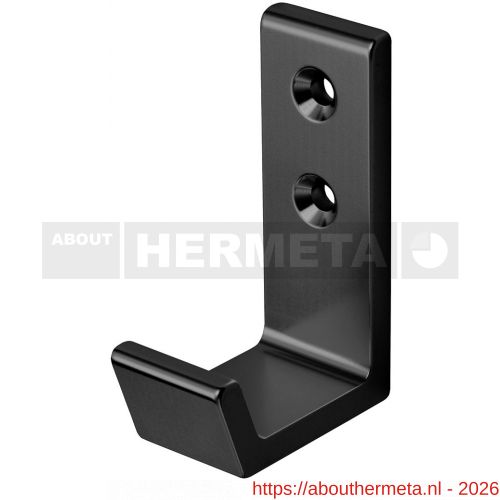 Hermeta 0115 garderobe jashaak enkel mat zwart EAN sticker - R20101416 - afbeelding 1