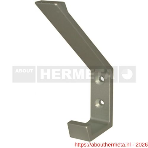 Hermeta 0138 garderobe hoed- en jashaak enkel nieuw zilver EAN sticker - R20100754 - afbeelding 1