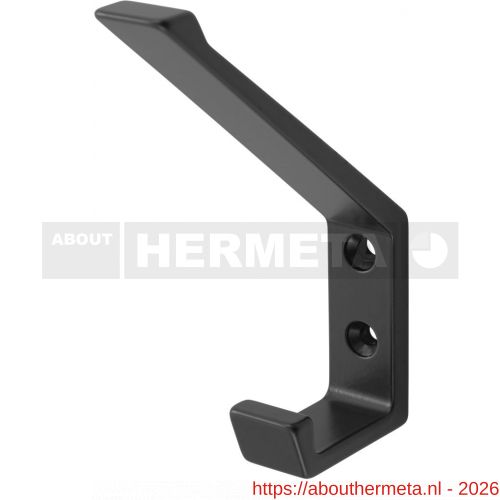 Hermeta 0138 garderobe hoed- en jashaak enkel mat zwart EAN sticker - R20101528 - afbeelding 1