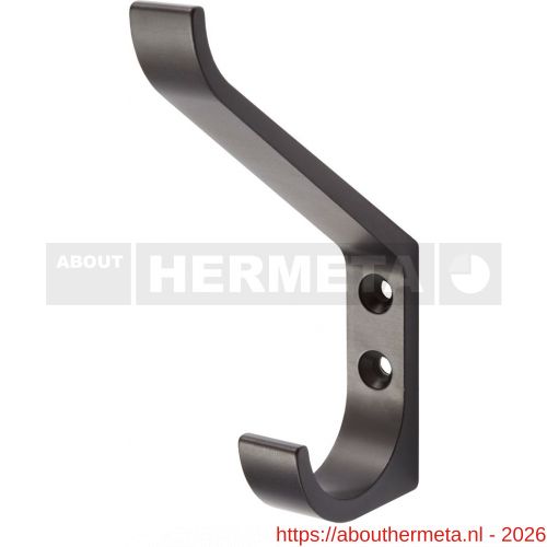 Hermeta 0148 garderobe hoed- en jashaak enkel mat zwart EAN sticker - R20101531 - afbeelding 1