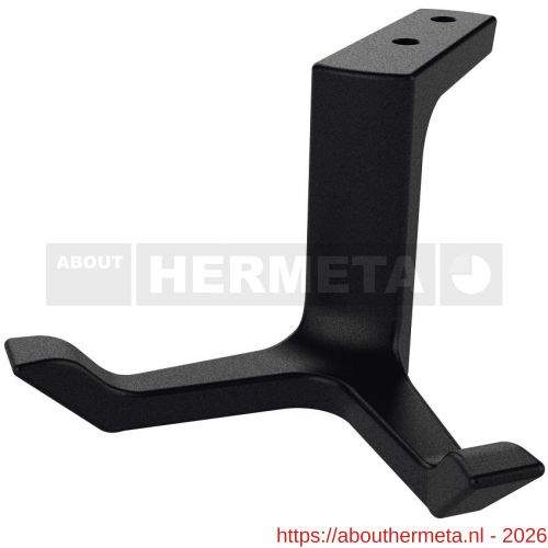 Hermeta 0200 jashaak dubbel plafondbevestiging zwart - R20101533 - afbeelding 1