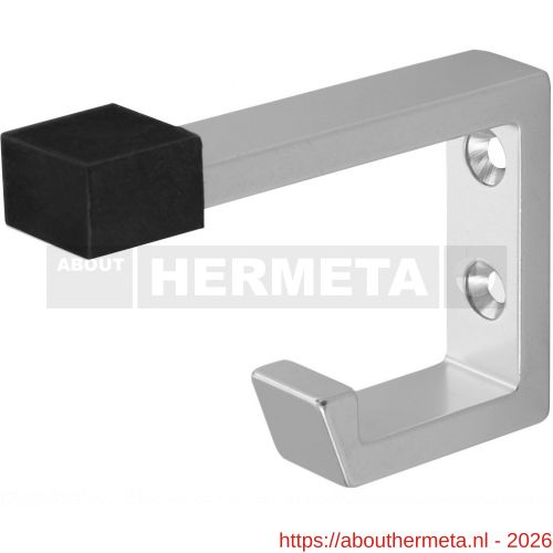 Hermeta 0202 garderobe jashaak enkel met deurbuffer naturel EAN sticker - R20100810 - afbeelding 1