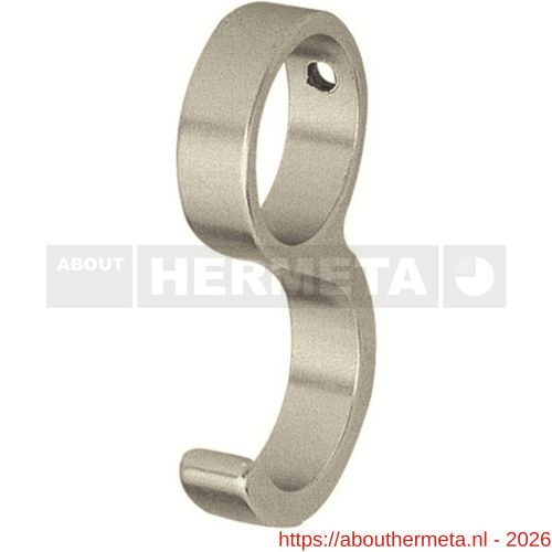 Hermeta 0591 schuifhaak voor ronde garderobebuis d=19 mm nieuw zilver - R20100394 - afbeelding 1
