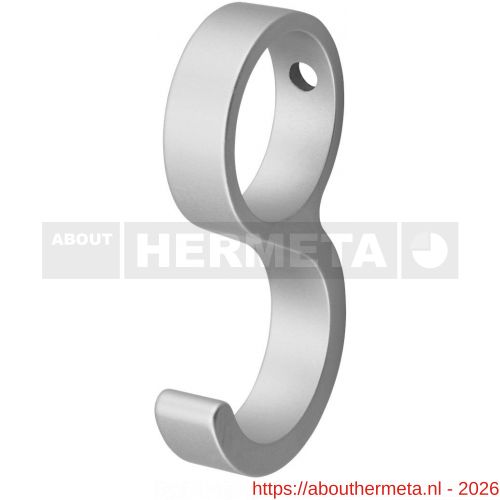Hermeta 0591 schuifhaak voor ronde garderobebuis D=19 mm mat naturel - R20100395 - afbeelding 1