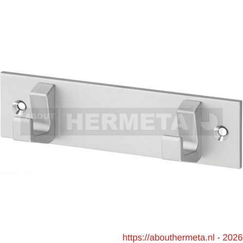 Hermeta 0652 handdoekrek 2 haaks mat naturel - R20100675 - afbeelding 1