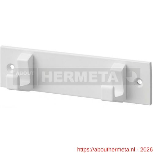 Hermeta 0652 handdoekrek 2 haaks wit - R20100676 - afbeelding 1
