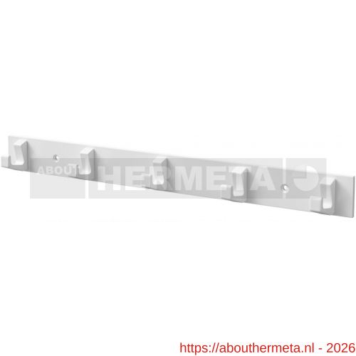 Hermeta 0655 handdoekrek 5 haaks wit EAN sticker - R20100710 - afbeelding 1