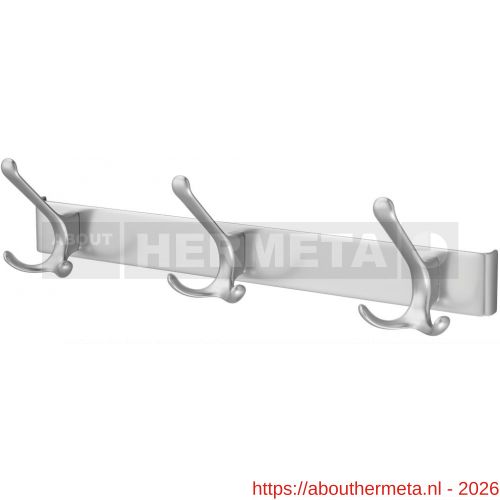 Hermeta 0823 garderobe kapstok 3x haak nummer 820 naturel EAN sticker - R20100229 - afbeelding 1