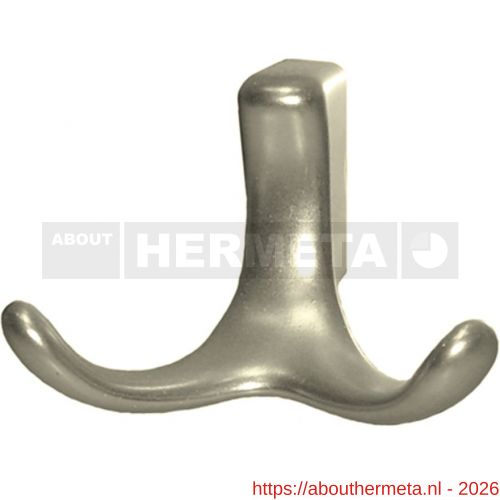Hermeta 0830 garderobe jashaak dubbel nieuw zilver - R20100774 - afbeelding 1