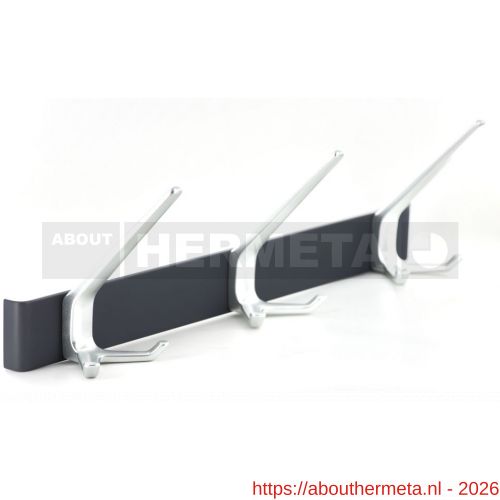 Hermeta 0863 garderobe kapstok 3x haak nummer 860 grafiet grijs-naturel - R20101381 - afbeelding 1