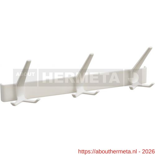 Hermeta 0863 garderobe kapstok 3x haak nummer 860 Pure White - R20101384 - afbeelding 1